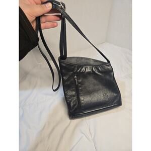 Vtg 80's Pelle Genuine Leather Borse Crossbody Handbag Purse Blue Italy